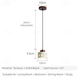 رخيصةأون تصميم الأسطوانة-12 cm تصميم الجزيرة أضواء معلقة حجر طلاء ملون معاصر 110-240 فولت