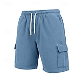 halpa Rennot shortsit-Miesten Shortsit Rennot shortsit Vakosametti shortsit Teksturoituja shortseja Tasku Joustava vyötärö Tavallinen Solid Color Mukavuus Hengittävä Polven yläpuolella Kausaliteetti ulko- Hiekkaranta Loma