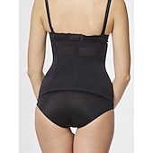 Недорогие Фитнес-корсет Waist Trainer-Жен. Корректирующее белье Тренажер для талии На каждый день Чистый цвет Кружева Эластичная талия Повседневные Без рукавов Черный Бежевый Лето Весна Осень Зима Приталенный крой