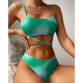 voordelige Surf Tankini's en Bikinis-Dames Bikini-sets Badpak Badpakken Tie Dye UV-Bescherming Elastisch Mouwloos Zwemkleding Zwempak Surfen Duiken Zwemmen Zomer