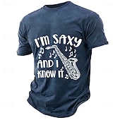 economico T-shirt Grafiche di Musica e Strumenti-Per uomo Gergo divertente Maglietta Manica Corta maglietta Stampa 3D Girocollo Camicia Moda Quotidiano Quotidiano Streetwear Blu Nero Verde Estate Primavera Abbigliamento S M L XL XXL XXXL