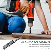 billige borkronesett-4 stk. fjærbelastet skrueholderbits, fallsikker skrutrekkerbits, universelt skruefesteverktøy, enhånds, skruerdriftsguide borespissholder for elektriker, mekaniker, gjør-det-selv-entusiast