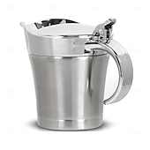levne Šálky a hrnečky-Nerezový omáčník o objemu 500/750 ml s výklopným víkem, izolovaný omáčník, ideální pro nalévání omáčky a smetany, bezpečný pro mytí nádobí, ideální pro domácí i restaurační použití