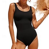 levne Rash guardy One Piece-Dámské Plavky Jednodílné díly Jednobarevné Ochrana proti UV záření Elastický Bez rukávů Plavky Surfování Potápění Plavání Léto