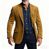 Χαμηλού Κόστους Ανδρικά Κλασικά Σακάκια-Ανδρικά Μπλέιζερ Κοτλέ Μπλέιζερ Επιχείρηση Κοκτέιλ Πάρτι Γαμήλιο Πάρτι Μοντέρνα Καθημερινό Άνοιξη Φθινόπωρο Πολυεστέρας Σκέτο Τσέπη Κουμπιά Άνετο Μονόπετο Χρωματιστή ζακέτα