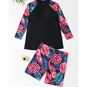 Χαμηλού Κόστους Rash Guards One Pieces-Γυναικεία Πρότυπο Προστατευτικά Σουίτες μπάνιου για μεγάλα μεγέθη Τανκίνι και μπικίνι για σέρφινγκ Τροπικό Προστασία UV Ελαστικό Μακρυμάνικο Μαγιό Μπολύζες Σέρφινγκ Καταδύσεις Κολύμβηση Καλοκαίρι