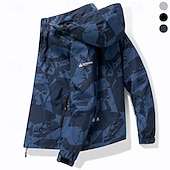 baratos Casacos impermeáveis-Homens Jaqueta Corta-Vento Jaqueta de Trilha Capa de Chuva Ao ar livre Prova-de-Água A Prova de Vento Roupas de caminhada Roupas de caminhada Primavera Outono Blusas Campismo / Escursão