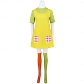  Carnaval 2026 Vestidos Disfraz de lujo Chica pelirroja divertida Cosplay Adulto Mujer Víspera de Todos los Santos Carnaval Fiesta Disfrazarse