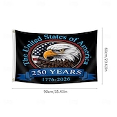  Paquet de 2 drapeaux 250 ans de liberté