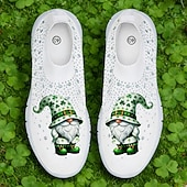  Lässige Damen-Sneaker zum St. Patrick's Day mit Strasssteinen – Kleeblatt- und Regenbogenmotiv, leichte und stylische Schuhe für Festivals, Partys und Paraden