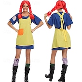  Carnaval 2026 Vestidos Disfraz de lujo Chica pelirroja divertida Cosplay Adulto Mujer Víspera de Todos los Santos Carnaval Fiesta Festival Disfrazarse