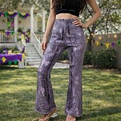 זול תחתונים-דִיסקוֹ שנות ה-80 מִכְנָסַיִים דיסקו תחפושות בגדי ריקוד נשים תחפושת קרנבל נשף מסכות מארדי גרא יום יומי\קז'ואל מצעד הגאווה חודש הגאווה מבוגרים מכנסיים