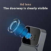 Χαμηλού Κόστους Συστήματα Ενδοεποικινωνίας Θυροτηλεόρασης-ασύρματο οπτικό κουδούνι πόρτας με οθόνη 4,3 ιντσών IPS οθόνη 2,4g ασύρματο έξυπνο βίντεο υψηλής ευκρίνειας ing intelnt κουδούνι πόρτας για βίλα, γραφείο, διαμέρισμα