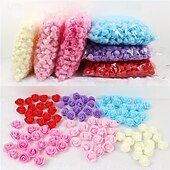 cheap Gifts-500 Artificial Rose Heads Valentine's Day Decorative Rose Bear Accessories Wedding Decorations