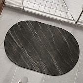 billiga Badrumsmatta-Absorberande diatomit mjuk badrumsmatta halkfri badrumsmatta för kök, entré, dusch och toalett