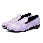 Χαμηλού Κόστους Μπαλαρίνες-Ανδρικά μπλε μοκασίνια με ανάγλυφο κροκόδειλο, slip-on σχέδιο από συνθετικό δέρμα, κομψό μοντέρνο στυλ, ιδανικά για κομψούς άνδρες σε πάρτι και ειδικές περιστάσεις