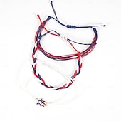  250e anniversaire des États-Unis Bracelet Occasionnel Adulte Unisexe Jour de l'Indépendance / 4 Juillet 4 Juillet Soirée Performance Se déguiser