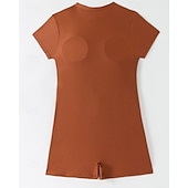 رخيصةأون راش غاردز ون بيس-نسائي معيار حماية ضد التحسس ثوب السباحة لباس السباحة لون سادة إحزم حماية UV مطاط كم قصير ملابس السباحة بودي سوت تزلج على الماء غوص سباحة الصيف