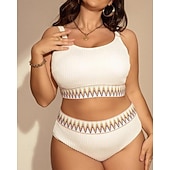 levne Surfovací tankiny a bikiny-Dámské Standard Surfařské tankiny a bikiny Koupací top 2 ks Geometrický Otevřít Zpět Ochrana proti UV záření Elastický Bez rukávů Plavky Surfování Potápění Plavání Léto