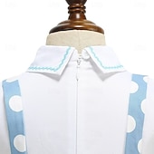 preiswerte Kleider-Vintage inspiriert Midlänge A-Linie Kleid Swing-Kleid Kurze Ärmel Tupfen A-Linie Kostüm Mädchen Kindertag Maskerade Urlaub Alltagskleidung Kinder Kleid Abschlussballkleider Sommer Frühling