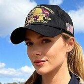 halpa Yhdysvaltojen 250-vuotisjuhla-Yhdysvaltojen 250-vuotisjuhlahattu, kalju kotka, kirjailtu isänmaallinen lippalakki, säädettävä retro-isänmaallinen lippalakki miehille ja naisille, puoliviisivuotisjuhla