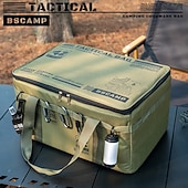 cheap Outdoor Storage-Large Capacity Outdoor Folding Storage Bag, Waterproof Portable Camping &amp; Picnic Organizer for Cookware, Pots, Tableware, Gas Canister, Shockproof Tactical Outdoor Carry Bag