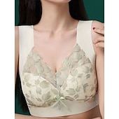 voordelige Tops-Dames Corrigerend ondergoed Modieus Sport Bloemig Blote rug Dagelijks Mouwloos V-hals blauw Zwart Lichtgroen Blozend Roze Zomer Lente Herfst Winter Normale pasvorm