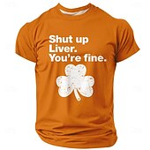 levne Trička ke dni svatého Patrika-Den svatého Patrika zmlkni játra ty jsi v pořádku vtipné irské tričko s trojlístkem zelené krátký rukáv oblečení oděv S M L XL XXL XXXL