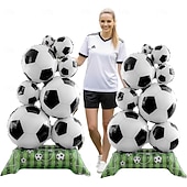 ieftine Meciul de fotbal mondial 2026-2 baloane trofeu de fotbal pentru meciul global de vară de fotbal din 2026, baloane mari din folie pentru trofeu, 59 inch, balon cu minge de fotbal pentru decorațiuni de petrecere de fotbal, ziua de