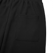 billige Rett ben-Herre Vaffelstruktur Joggebukser Bukser Posete bukser Joggebukse med rett ben Snorer Elastisk midje Helfarge Komfort Full lengde utendørs Avslappet Daglig Mote Klassisk Stil Svart Hvit Elastisk