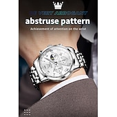 abordables Relojes de Cuarzo-Nuevo reloj de negocios para hombre de la marca Olevs con pantalla luminosa, función de cronómetro, calendario, indicador de 24 horas, reloj de cuarzo multifuncional, informal y moderno, resistente al