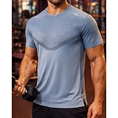 זול חולצות ריצה וטנק טופס-בגדי ריקוד גברים קולור בלוק טישרט לריצה חולצת דחיסה חולצה אתלטית צמרת ספורט קיץ פס מחזיר אור שרוולים קצרים ייבוש מהיר פתילת לחות נושם כושר אמון הליכה ג'וגינג פול שחור תלתן בגדי ספורט לבוש אקטיבי