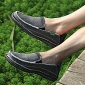 tanie Buty casual slip-on-męskie niebieskie, dżinsowe, wsuwane mokasyny, ręcznie szyte, codzienne buty na codzienne dojazdy do pracy, weekendowe wypady i spacery po plaży