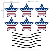 Amerikanische Unabhängigkeitstagsflagge, Sterne, magnetische reflektierende Autoaufkleber, Kühlschrankaufkleber, DIY-Feiertagsdekorationsaufkleber