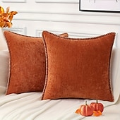 お買い得  枕、挿入物、カバーを投げます-シェニール三角ステッチクッションカバー、ソファベッド用装飾ソフトクッションカバー