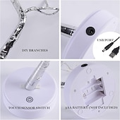 preiswerte Dekorative Lichter-Tischleuchte mit 108 LEDs in Bonsai-Baumform zum Selbermachen, batterie-/USB-betrieben, ästhetische Lampe für Wohnzimmer, Schlafzimmer, Weihnachtsgeschenk, Dekoration für Zuhause