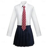 cheap Girls' Costumes-Genius Girl Cosplay Costume Outfits Casual School Uniforms for Unisex Kid's Adults' Halloween Carnival Carnival Halloween School Wear