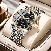 cheap Quartz Watches-Men's Watch, Men's Charm Luxury Watch, Rhinestone Decorations, Date and Calendar Functions, Night Light Display, Men's Fashionable Casual Watches, Best Men's