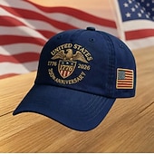  Cappello patriottico ricamato per il 250° anniversario degli Stati Uniti, celebrazione del giorno dell'indipendenza, design della bandiera degli Stati Uniti, regalo patriottico perfetto per uomini e