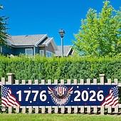 Недорогие 250-летие-Баннер к 250-летию США (1776-2026), флаг США с орлом, патриотические товары для вечеринок на открытом воздухе и в помещении, для двора, сада, крыльца, газона.