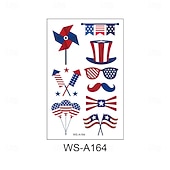  10 autocollants tatouage drapeau américain imperméables, à nouer sur une longue attache, pour chaussettes, accessoire de fête, tatouage pour la fête de l'indépendance