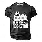  insegnante di musica maschile preferisco il termine educativo umoristico sarcastico divertente regalo di apprezzamento scolastico maglietta maglietta vestibilità regolare abbigliamento casual
