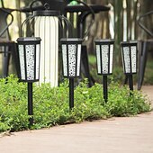 ieftine Lumini de cale și lanterne-1 buc 1 W Lumini Solare LED Lumini și felinare ale căii Sculptură și lumini de peisaj Rezistent la apă RGB + Cald RGB + alb 1.2 V Lumina Exterior Curte Grădină 2 LED-uri de margele