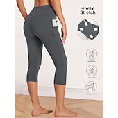 preiswerte Einfarbige Leggings-Damen Leggings Urlaub Mode Streetwear Wadenlang Hohe Taille Einfach Elastischer Bund Bequem Komfort Weich Hohe Elastizität Innen Yoga Dunkelgrau Wein Marinenblau Schwarz Frühling Herbst Lässiger