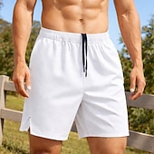 abordables Pantalones cortos de correr-Hombre Pantalones Cortos Running Pantalón Corto Short Running Pantalones cortos deportivos Correa Bolsillos Retazos Bermudas Diario Exterior Deporte Verano Secado rápido Dispersor de humedad