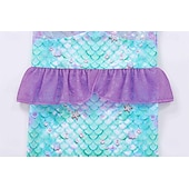 baratos Fantasias para meninas-sereia Princesa sereia Vestidos Fantasia de festa temática Fantasias for Para Meninas Crianças Carnaval Baile de Máscaras Festa Feriado