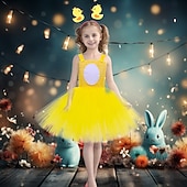 baratos Fantasia de Animal-Tutu manto Animal Vestidos Engraçado Crianças Para Meninas Dia Das Bruxas Carnaval Páscoa Carnaval Festa Fantasias fáceis de Halloween Vestir-se