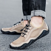 Χαμηλού Κόστους Καθημερινά Sneakers-Ανδρικά παπούτσια πεζοπορίας από τεχνητό δέρμα, αναπνεύσιμο σχέδιο για ενεργό τρόπο ζωής, ιδανικά για υπαίθριες περιπέτειες