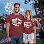  Patriotic T-shirt Graphic Tee USA Retro Vintage Patriotic T-shirt Sleeve 1776-2026 for Unisex Adults' 3D Print  for Independence Day / the Fourth of July 4th of July Party