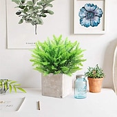 levne Umělé rostliny a zeleň-6 svazků umělých rostlin cykas, UV odolný umělý venkovní zeleň, celoroční umělá rostlina pro domov, terasu, zahradní dekoraci